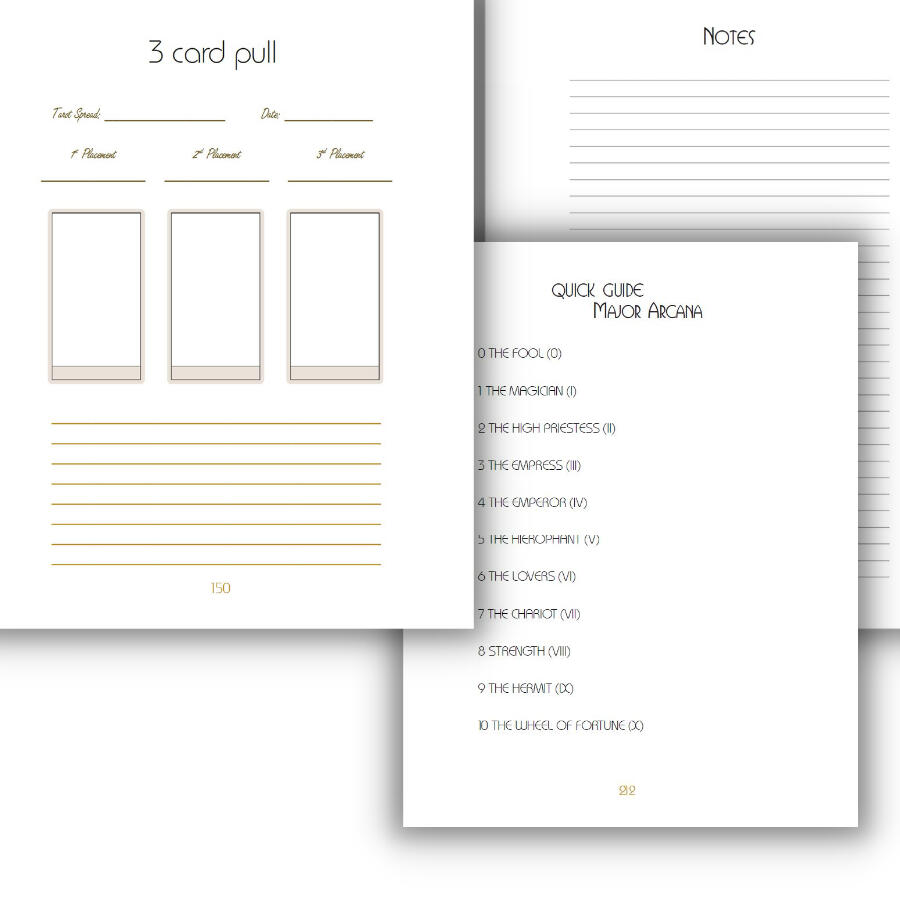 Guidebook & tarot journal interior by gratitude4healing